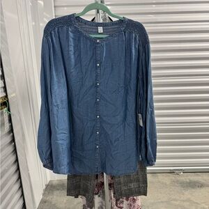 Old Navy | Blouse in Denim Blue | size XXL